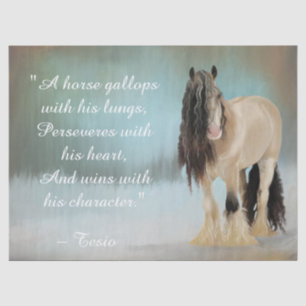 Beautiful Horse Inspirational Quote Tissue Paper