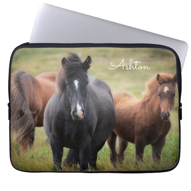 Beautiful Horse Personalised Laptop Sleeve (Front)