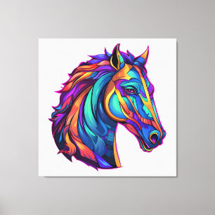 Beautiful Horse Pop Art Canvas Print