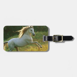 Beautiful horse running luggage tag