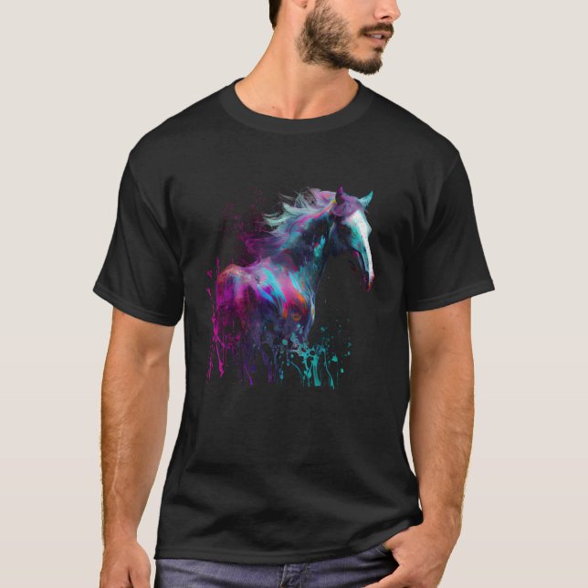 Beautiful Horse  Splash Equestrian Horse Trainer 2 T-Shirt (Front)