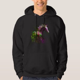 Beautiful Horse  Splash Equestrian Horse Trainer Hoodie