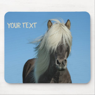 Beautiful horse under the blue sky mouse pad