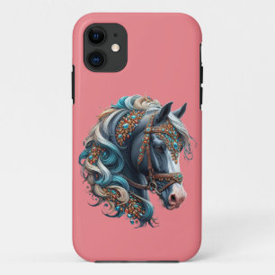 Beautiful Horse with jewel encrusted bridle Case-Mate iPhone Case
