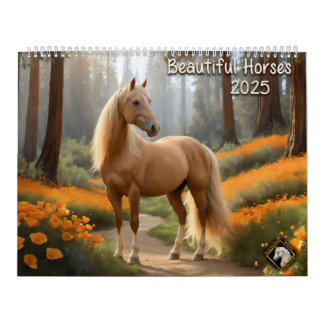 Beautiful Horses 2025 Wall Calendar