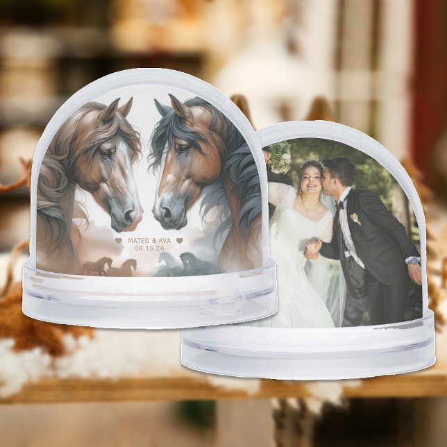 Beautiful Horses Add Photo Dome  Snowglobe (Creator Uploaded)