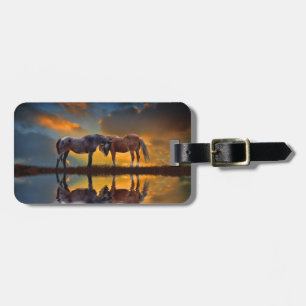 Beautiful Horses and Water Luggage Tag