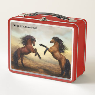 Beautiful Horses Metal Lunch Box