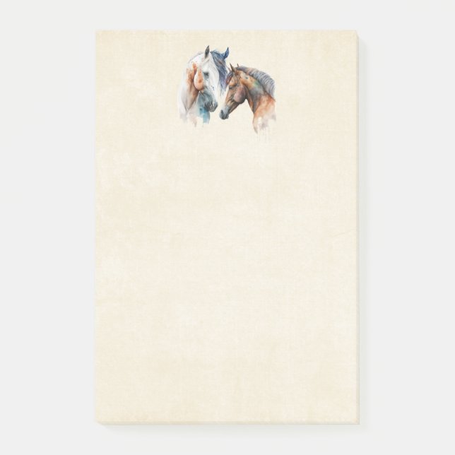 Beautiful Horses Western Boho Style Post-it Notes (Front)
