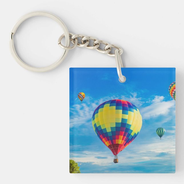 Beautiful Hot Air Balloons Key Ring (Front)