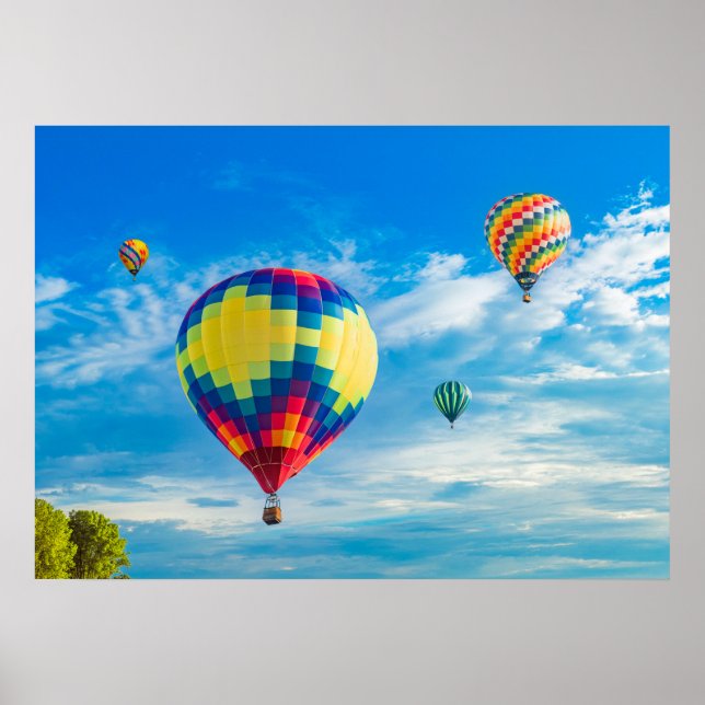 Beautiful Hot Air Balloons Poster (Front)