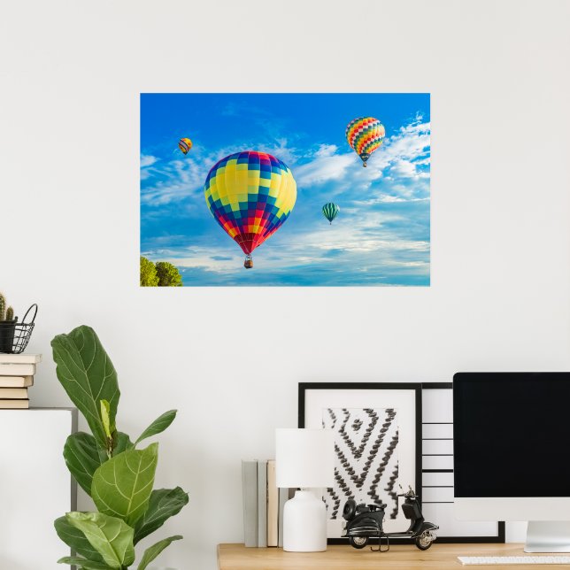 Beautiful Hot Air Balloons Poster (Home Office)