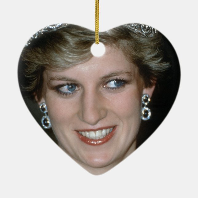 Beautiful! HRH Princess of Wales Ceramic Tree Decoration (Back)