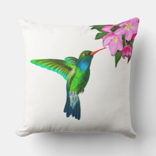 Beautiful Hummingbird & Apple Flowers Cushion