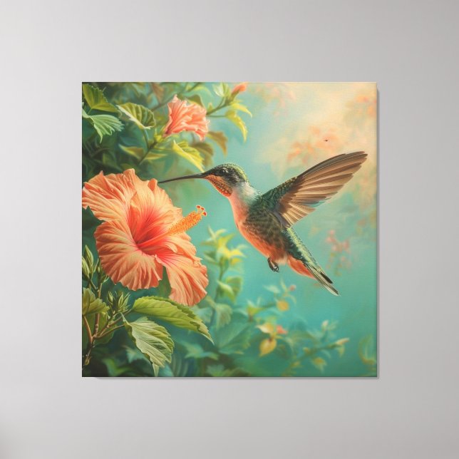 Beautiful Hummingbird Canvas Print (Front)