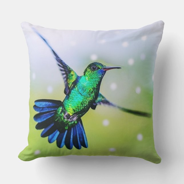 Beautiful Hummingbird Cushion (Front)