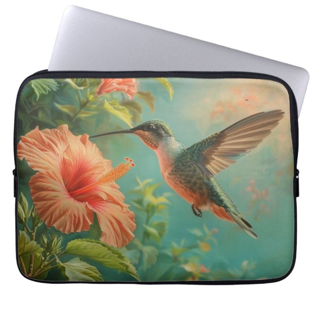Beautiful Hummingbird Laptop Sleeve (Front)
