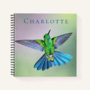 Beautiful Hummingbird Photo Custom Notebook