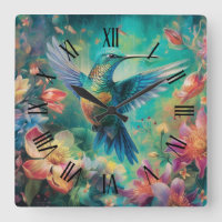 Beautiful Hummingbird Surrounded by Flowers