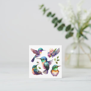 Beautiful Hummingbirds for Bird Lovers on Square Business Card
