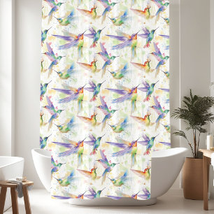 Beautiful hummingbirds shower curtain