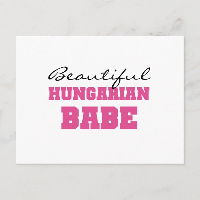 Beautiful Hungarian Babe Postcard (Front)