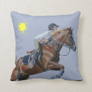Beautiful Hunter Jumper Horse American MoJo Pillow