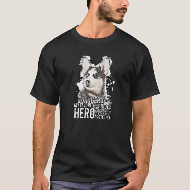 Beautiful Husky Dog T-Shirt (Front)