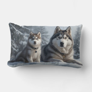 Beautiful Husky  Lumbar Cushion