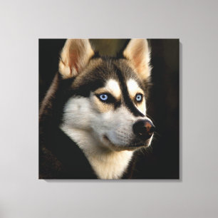 Beautiful Husky Throw Pillow Canvas Print