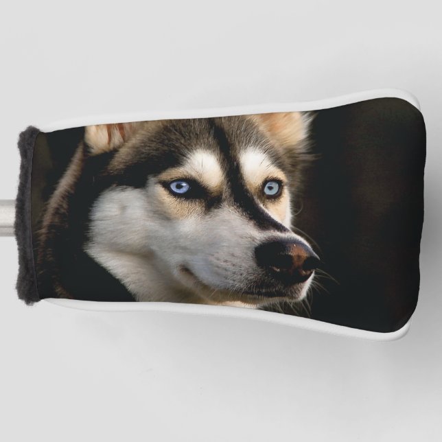 Beautiful Husky Throw Pillow Golf Head Cover (Front)