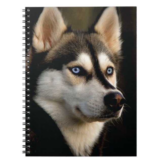 Beautiful Husky Throw Pillow Notebook (Front)