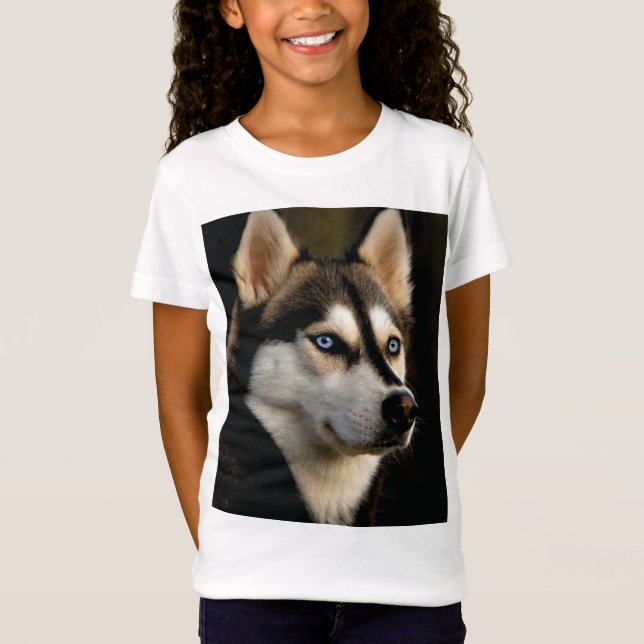 Beautiful Husky Throw Pillow T-Shirt (Front)