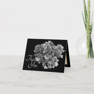 Beautiful Hydrangea Floral Bouquet Chic Thank You Card