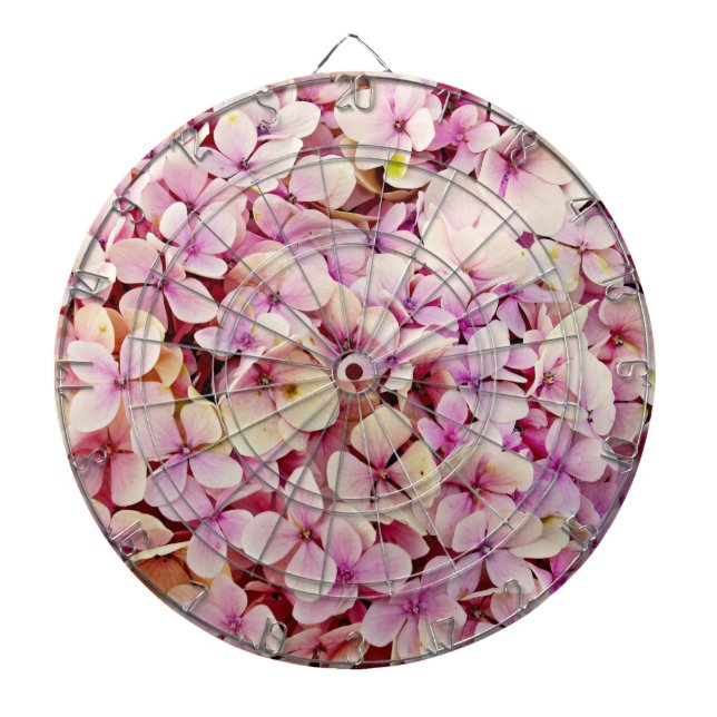 Beautiful Hydrangea Flowers Dartboard (Front)