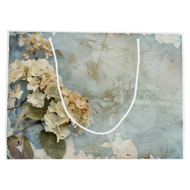 Beautiful Hydrangea Gift Bag - Custom artistic (Back)