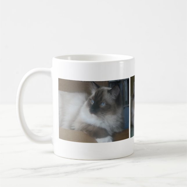Beautiful Hymalayan Ragdoll Cat Coffee Mug (Left)