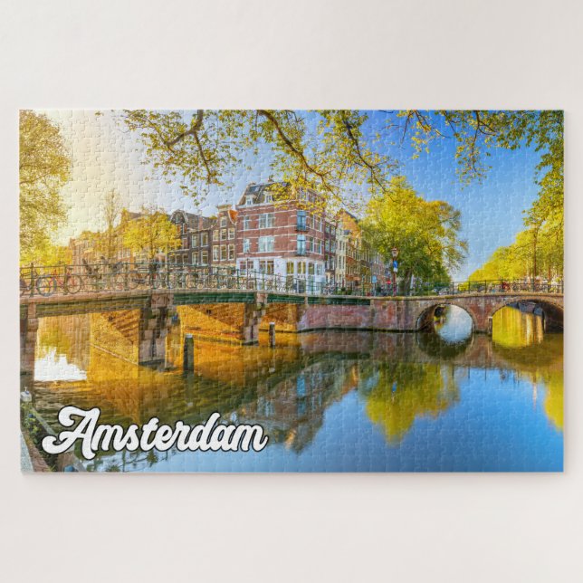 Beautiful Iconic City Of Amsterdam, Netherlands Jigsaw Puzzle (Horizontal)