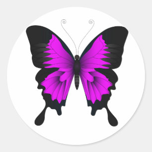 Beautiful illustrated Butterfly  Classic Round Sti Sticker