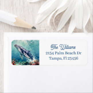 Beautiful Impasto Whale Oceanic Illustration