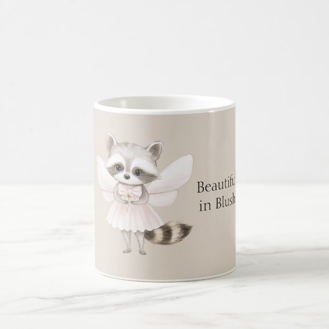Beautiful in Blush Racoon Coffee Mug (Center)