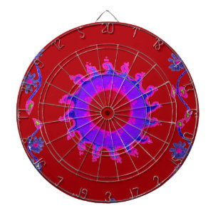 Beautiful Indian Motif Mehndi Art Design Dartboard