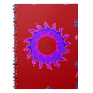 Beautiful Indian Motif Mehndi Art Design Spiral Notebook