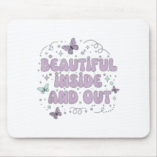 Beautiful Inside And Out Cute Butterfly Lavender S Mouse Pad