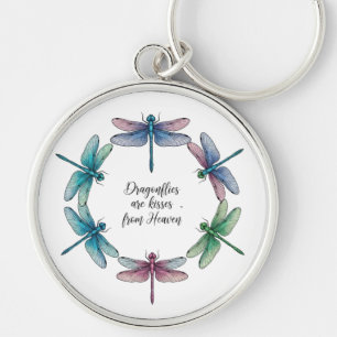 Beautiful Inspirational Dragonfly Quote Key Ring