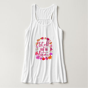 Beautiful Inspirational Floral Bouquet Singlet