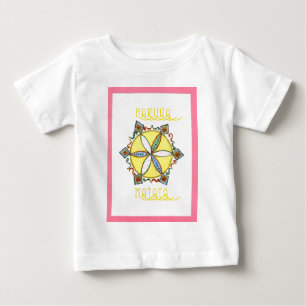 Beautiful Inspirational Star Floral Vector Pattern Baby T-Shirt