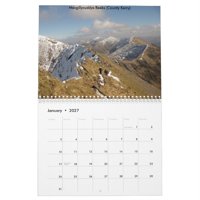 Beautiful Ireland Calendar (Jan 2027)