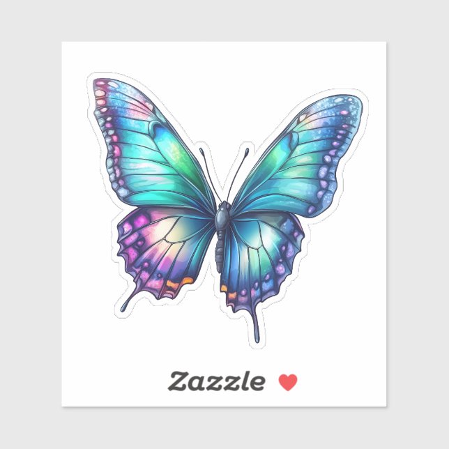Beautiful iridescent shimmering butterfly cutout (Sheet)