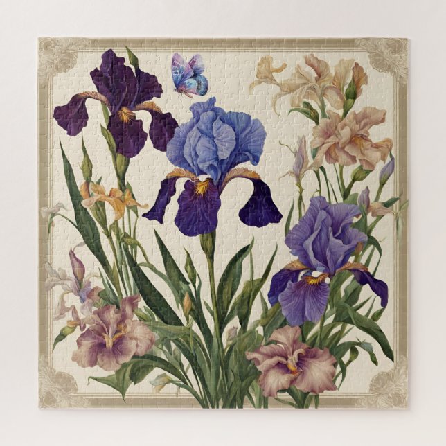 Beautiful Iris Flower Blooms  Jigsaw Puzzle (Vertical)